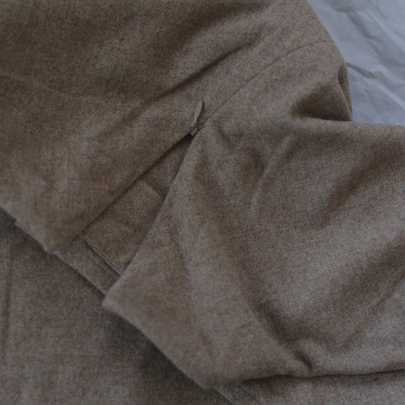 NWT BEIGE TAUPE BROWN FITTED WOOL BLEND TOP. - Picture 9 of 11